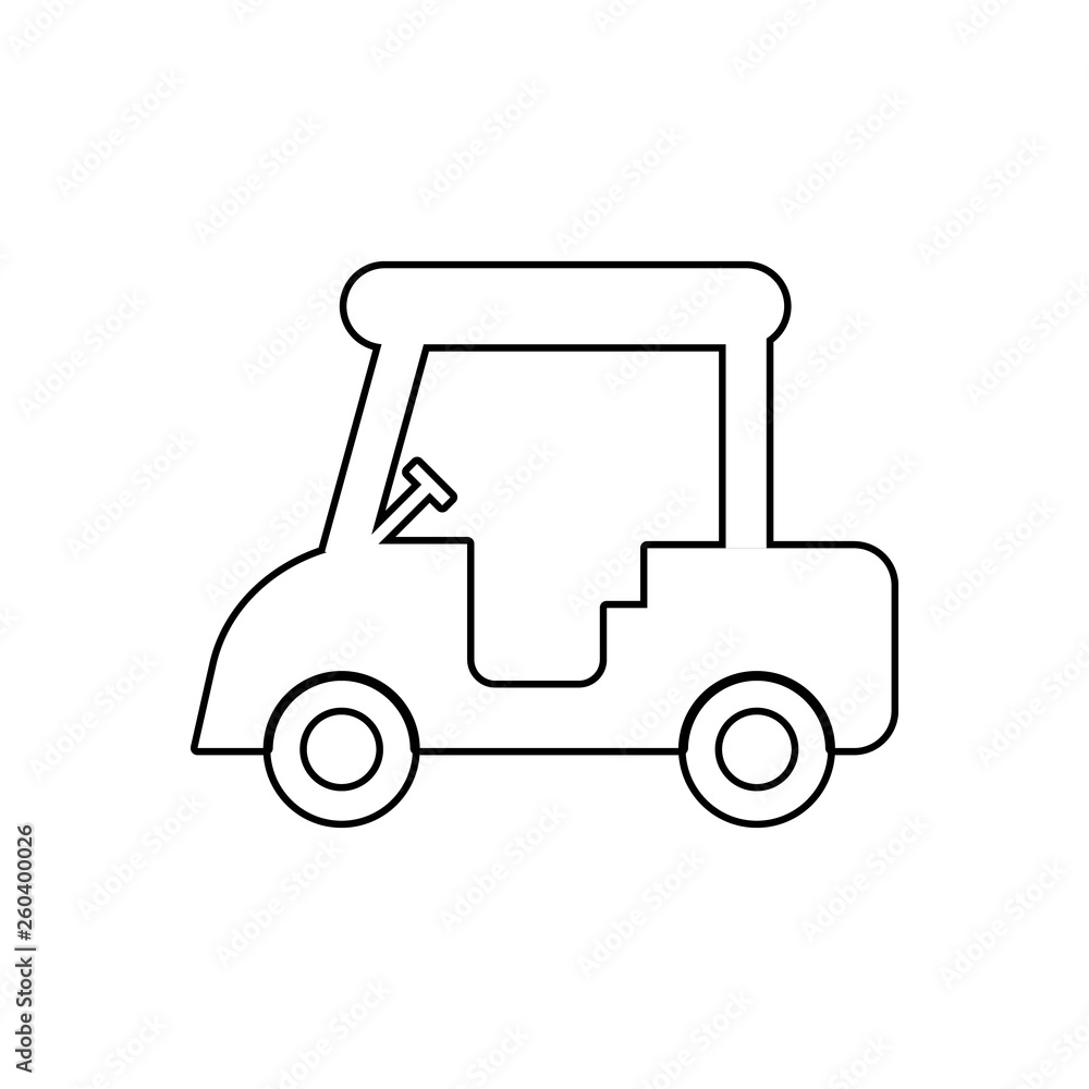 golf machine icon. Element of transport for mobile concept and web apps icon. Outline, thin line icon for website design and development, app development