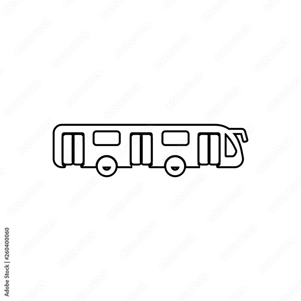 Plakat city bus icon. Element of transport for mobile concept and web apps icon. Outline, thin line icon for website design and development, app development