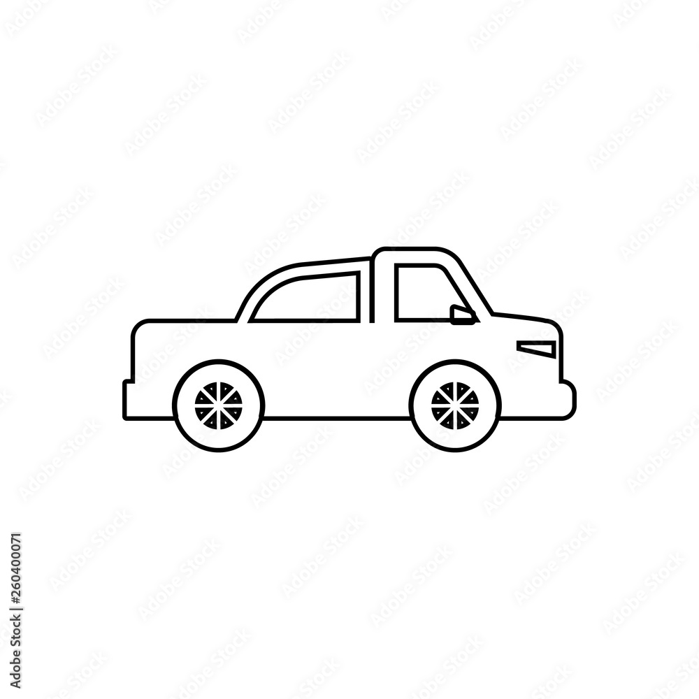 pickup icon. Element of transport for mobile concept and web apps icon. Outline, thin line icon for website design and development, app development