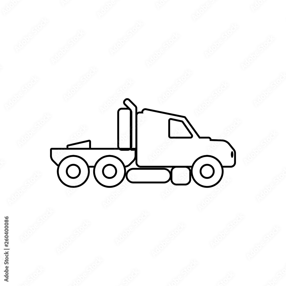 truck icon. Element of transport for mobile concept and web apps icon. Outline, thin line icon for website design and development, app development