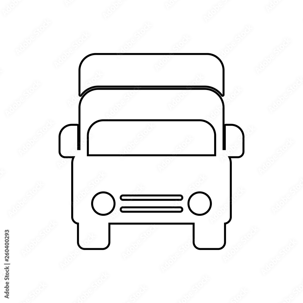 cargo front view icon. Element of transport for mobile concept and web apps icon. Outline, thin line icon for website design and development, app development cargo front view icon. Element of transport for mobile concept and web apps icon. Outline, thin line icon for website design and development, app development