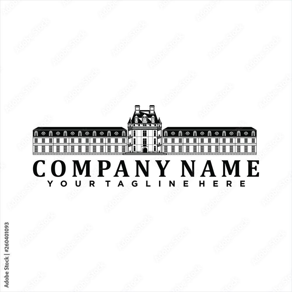 Fototapeta premium icon of a castle building