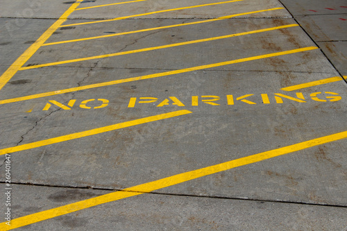 no parking sign in parking lot