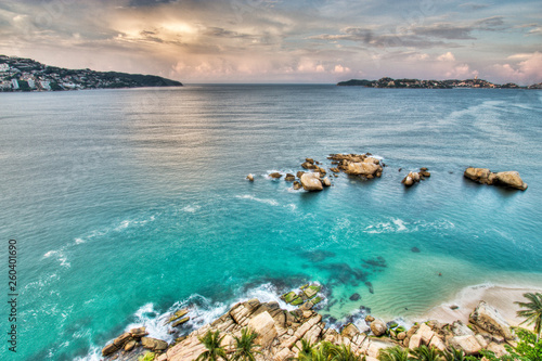 Panoramic view of Acapulco bay, southern Mexico