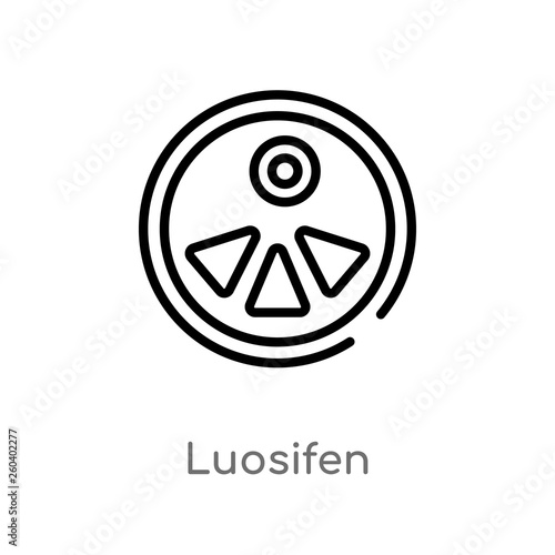 outline luosifen vector icon. isolated black simple line element illustration from food concept. editable vector stroke luosifen icon on white background