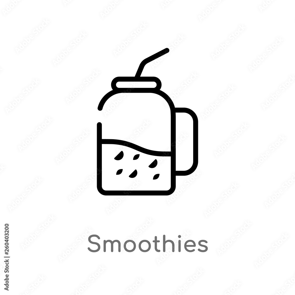 outline smoothies vector icon. isolated black simple line element illustration from food concept. editable vector stroke smoothies icon on white background outline smoothies vector icon. isolated black simple line element illustration from food concept. editable vector stroke smoothies icon on white background