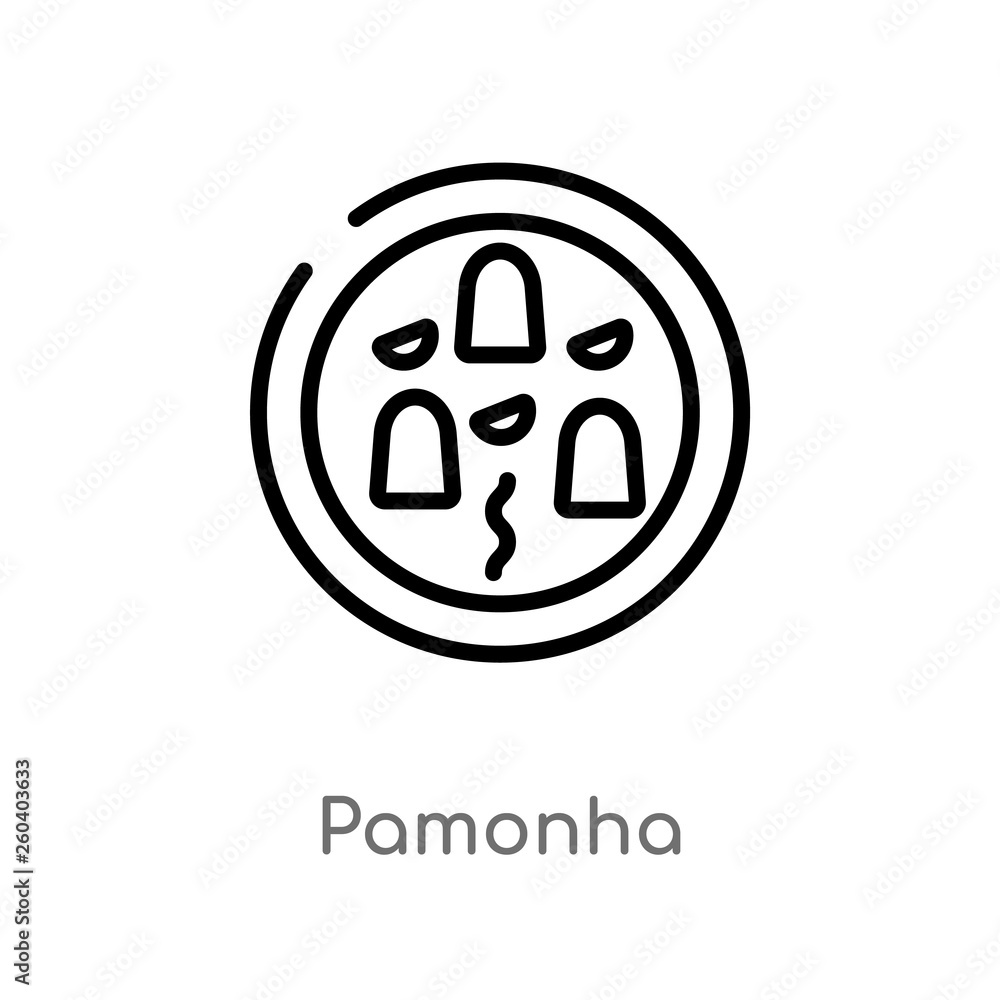 outline pamonha vector icon. isolated black simple line element illustration from food and restaurant concept. editable vector stroke pamonha icon on white background outline pamonha vector icon. isolated black simple line element illustration from food and restaurant concept. editable vector stroke pamonha icon on white background