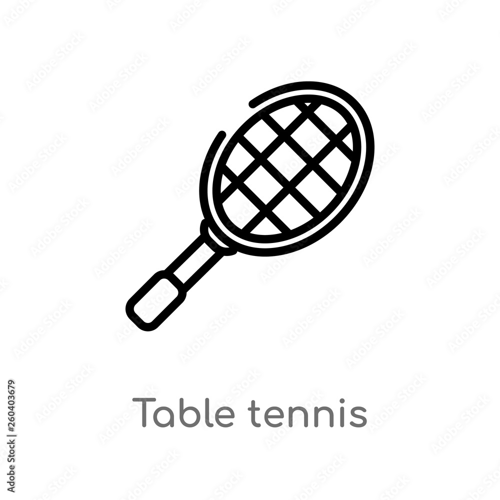 outline table tennis vector icon. isolated black simple line element illustration from free time concept. editable vector stroke table tennis icon on white background outline table tennis vector icon. isolated black simple line element illustration from free time concept. editable vector stroke table tennis icon on white background