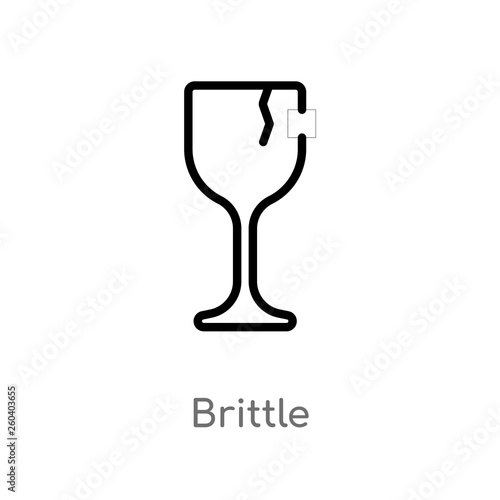 outline brittle vector icon. isolated black simple line element illustration from food and restaurant concept. editable vector stroke brittle icon on white background