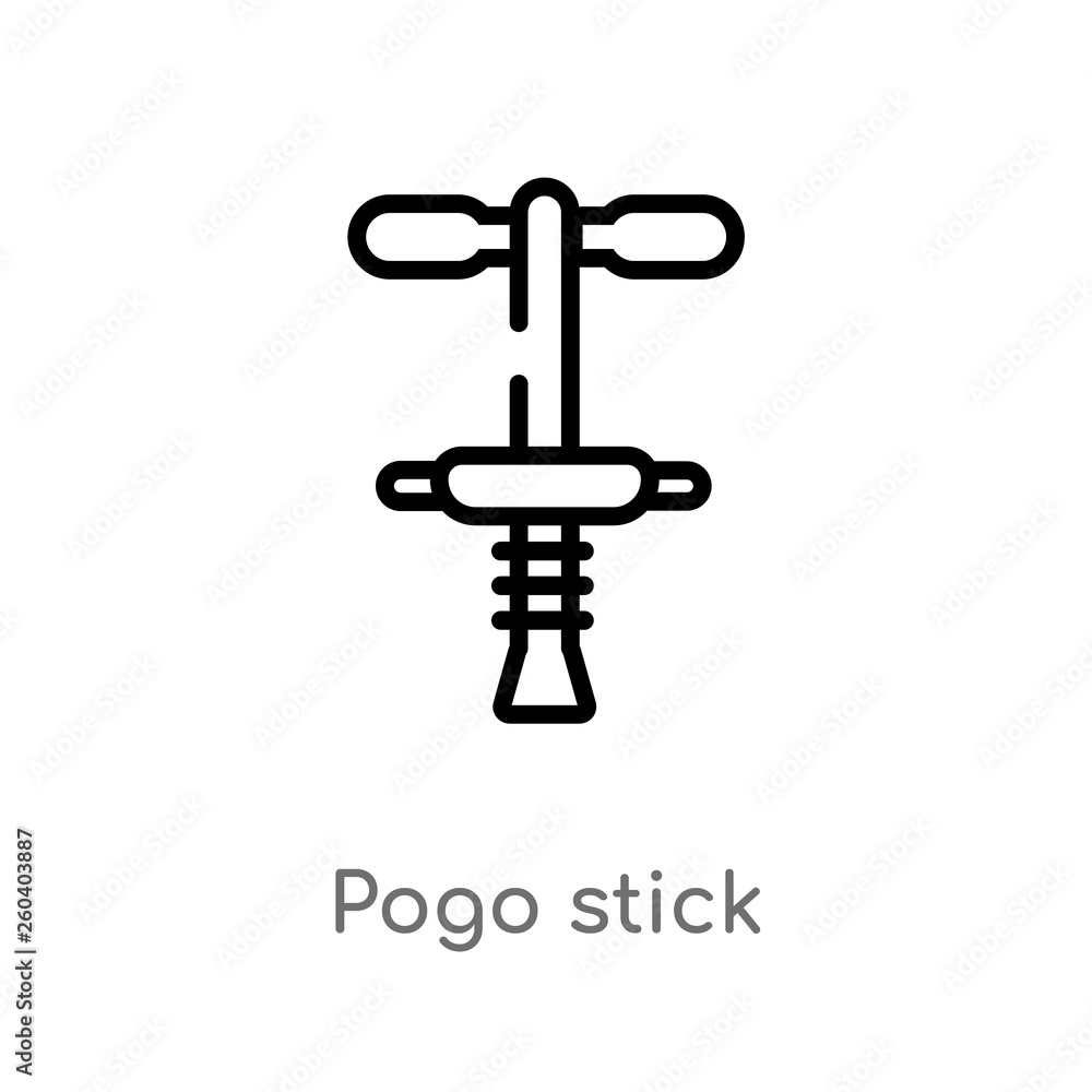 outline pogo stick vector icon. isolated black simple line element illustration from free time concept. editable vector stroke pogo stick icon on white background outline pogo stick vector icon. isolated black simple line element illustration from free time concept. editable vector stroke pogo stick icon on white background