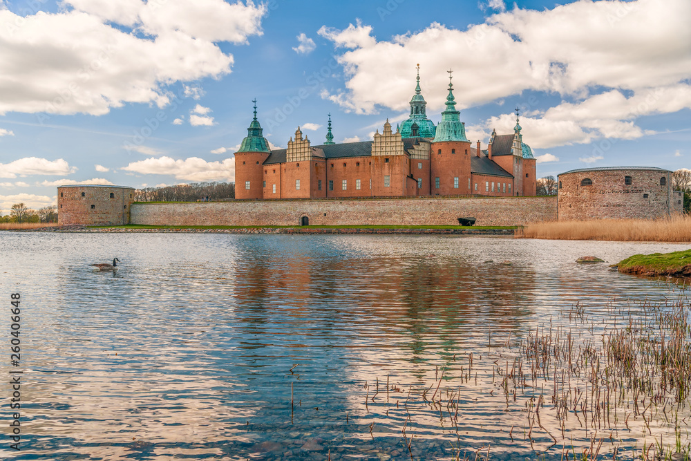 View of historic Kalmar Castle in the city of Kalmar.Sweden