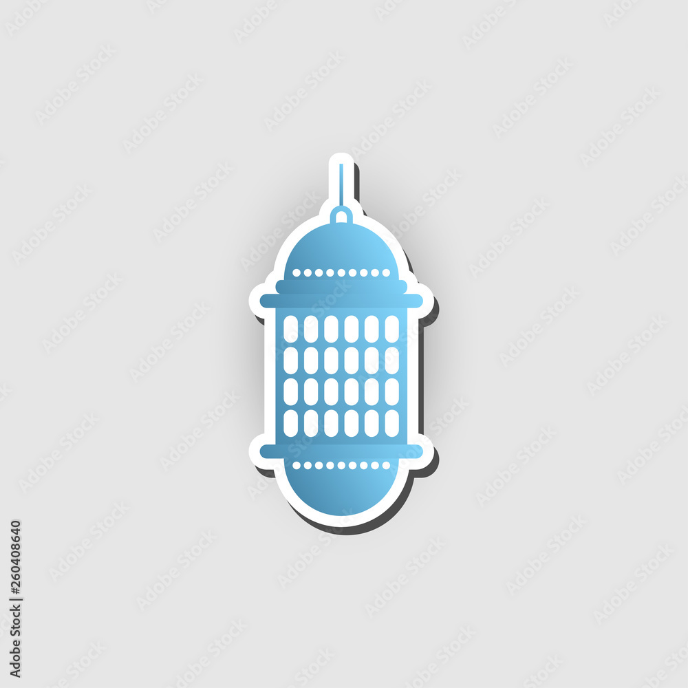 arabic lantern vector sticker concept. ramadan kareem symbol for islamic festival.