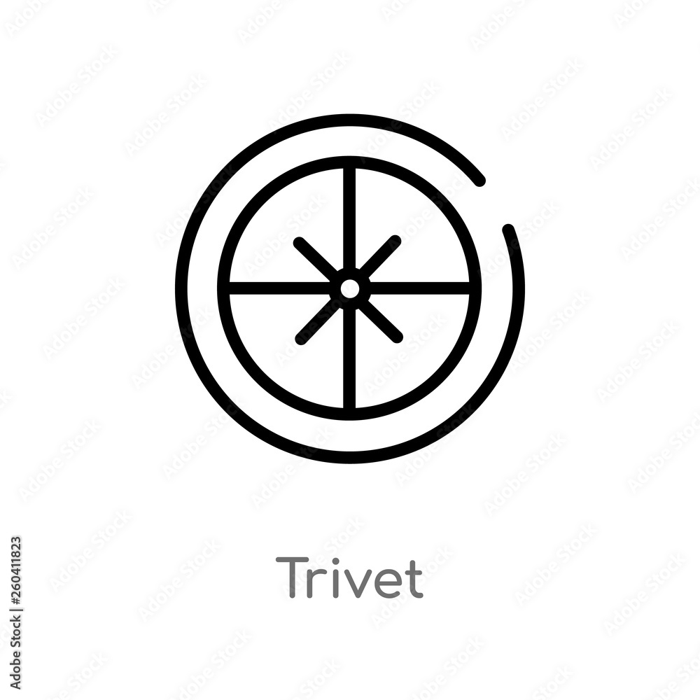 outline trivet vector icon. isolated black simple line element illustration from kitchen concept. editable vector stroke trivet icon on white background outline trivet vector icon. isolated black simple line element illustration from kitchen concept. editable vector stroke trivet icon on white background