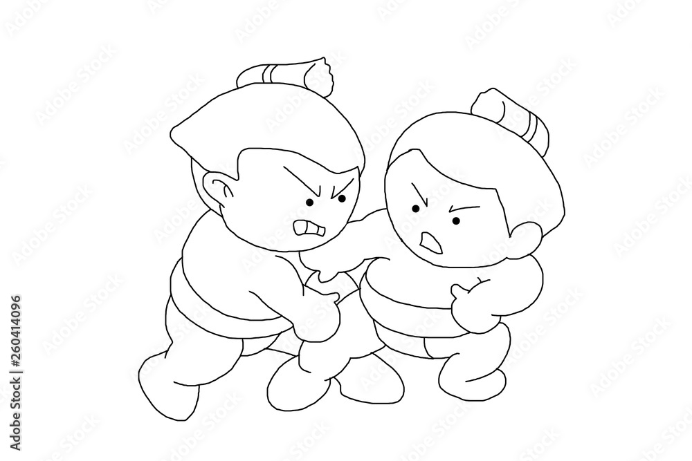 おすもうさん・塗り絵