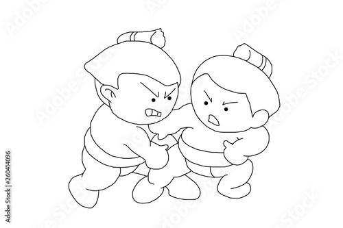 おすもうさん・塗り絵