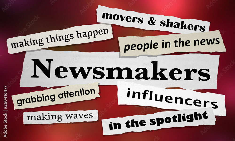Newsmakers Movers Shakers News Headlines 3d Illustration