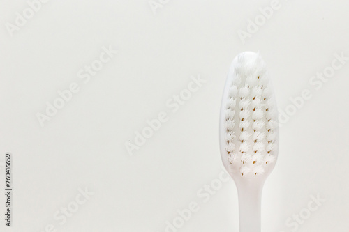 A Toothbrush on white background close up image.