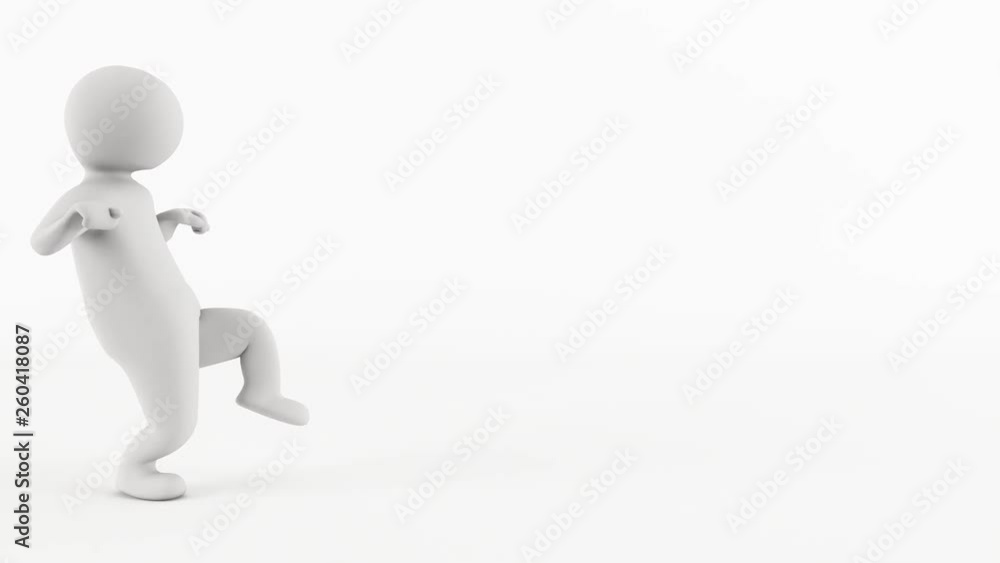3D character animation - John Dough character, stealth walking or skulking 3D character animation - John Dough character, stealth walking or skulking