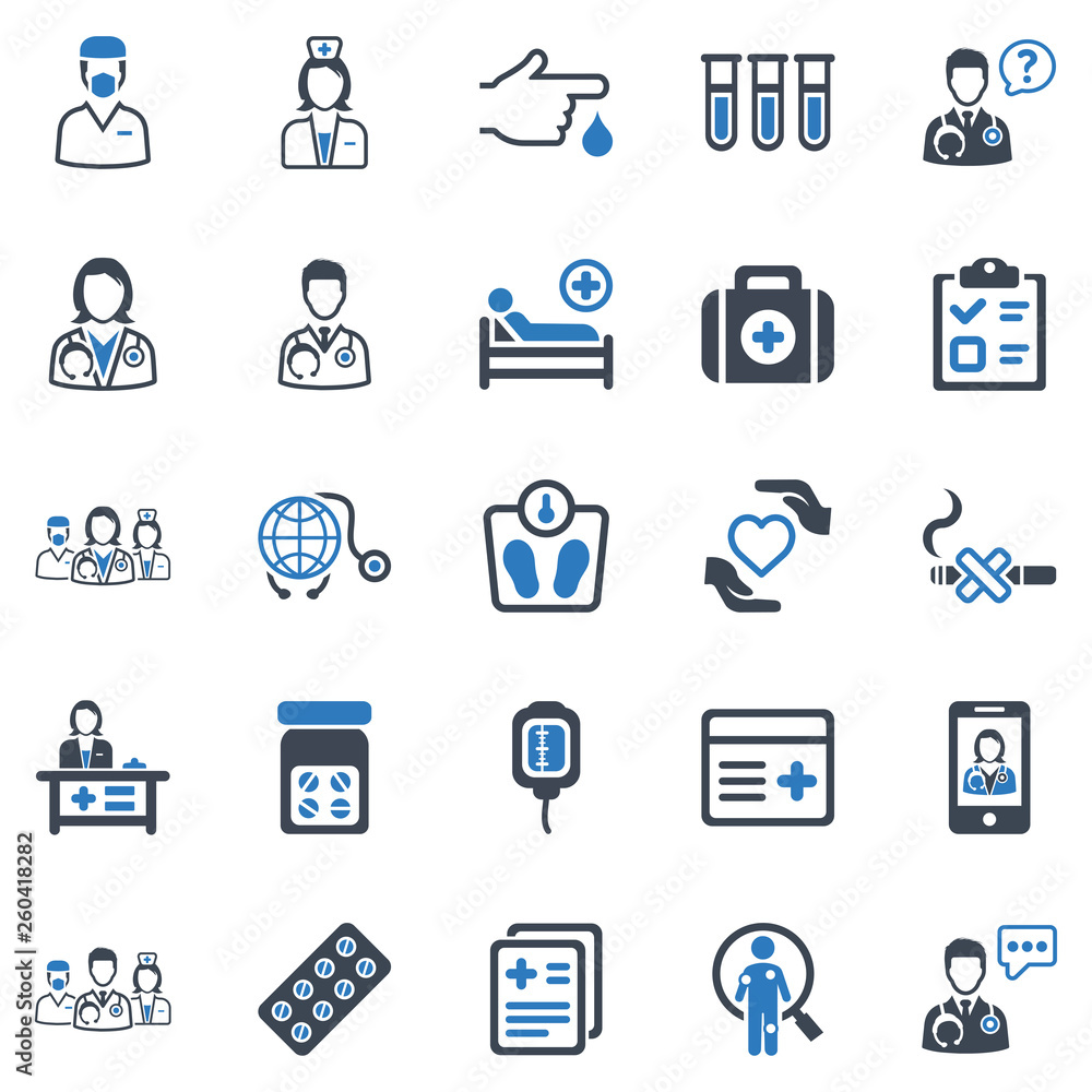 Healthcare & Medical Icon Set - 2 (Blue Series) Healthcare & Medical Icon Set - 2 (Blue Series)