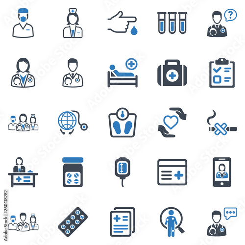 Healthcare & Medical Icon Set - 2 (Blue Series)