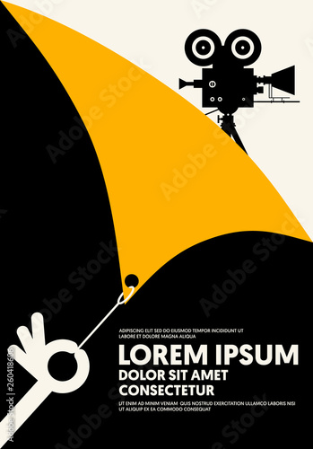 Movie and film poster modern vintage retro style