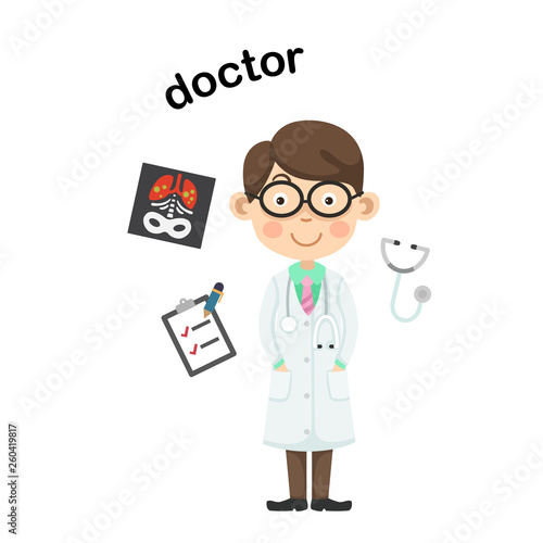 Profession doctor.vector illustration.