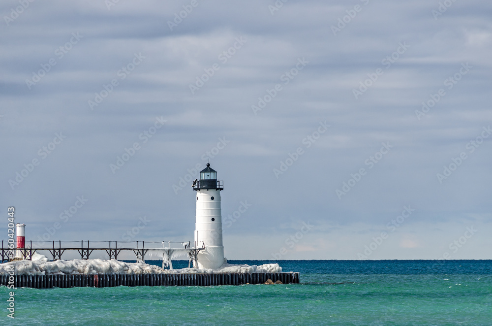 Lighthouse and Beacon in Manistee, Michigan 10352.psd