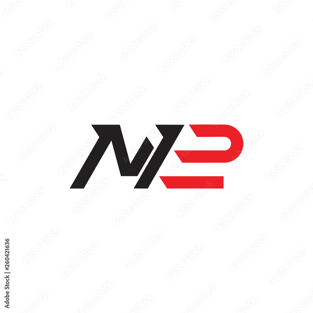 letters m2 simple geometric line logo vector letters m2 simple geometric line logo vector