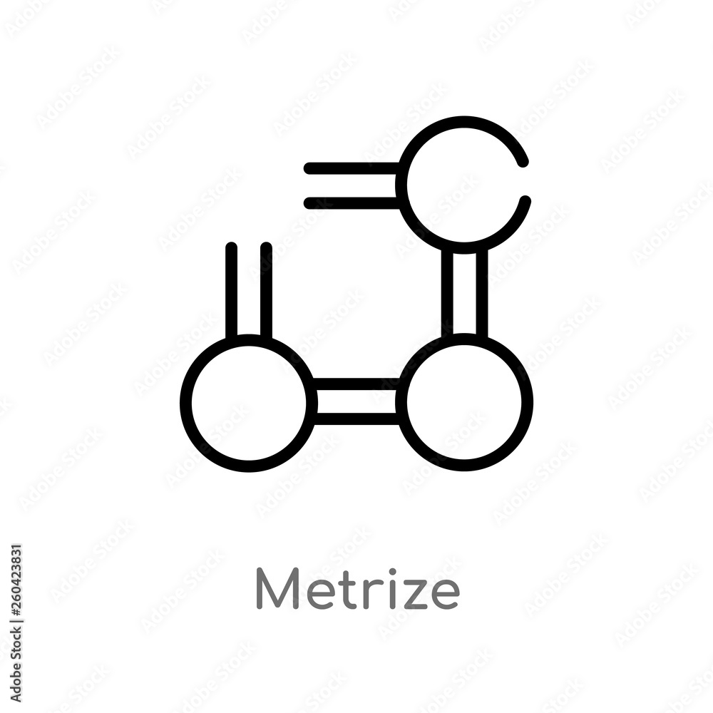 outline metrize vector icon. isolated black simple line element illustration from user interface concept. editable vector stroke metrize icon on white background outline metrize vector icon. isolated black simple line element illustration from user interface concept. editable vector stroke metrize icon on white background