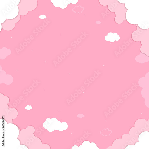 Fototapeta Naklejka Na Ścianę i Meble -  Cloudy pink sky background