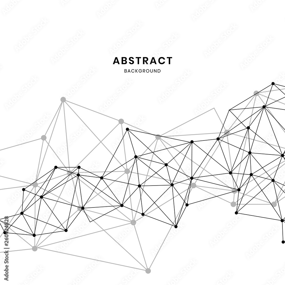 White neural network illustration White neural network illustration