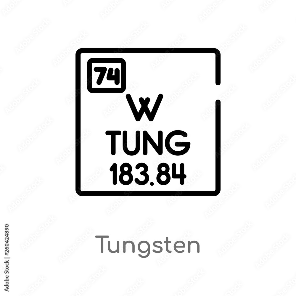 outline tungsten vector icon. isolated black simple line element illustration from user interface concept. editable vector stroke tungsten icon on white background outline tungsten vector icon. isolated black simple line element illustration from user interface concept. editable vector stroke tungsten icon on white background