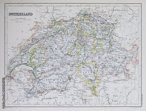 Old map. Engraving image