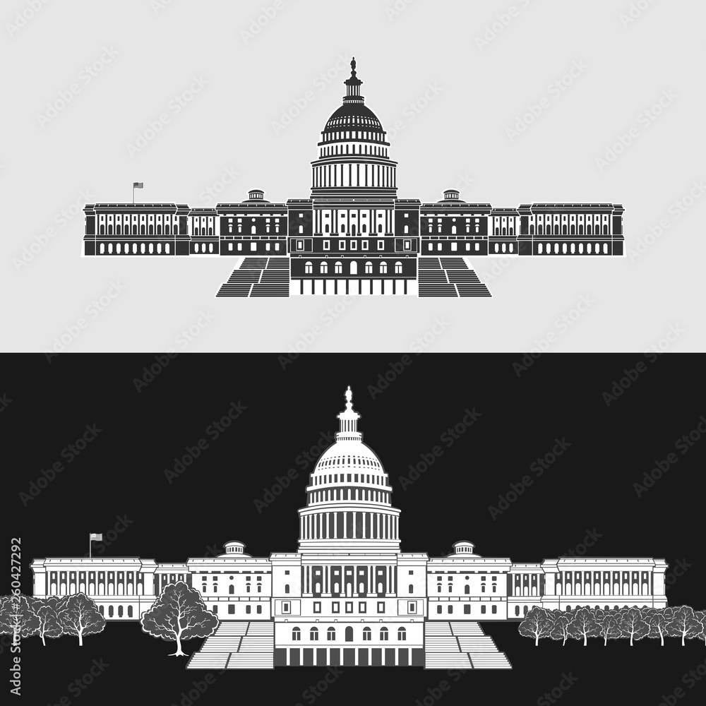 Vector Illustration of Washington Capitol Symbol