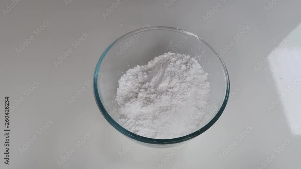 Mixing cocoa and icing sugar