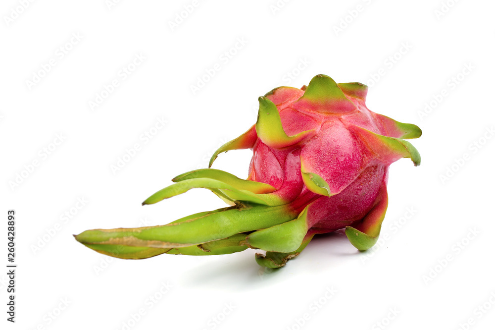 Fototapeta premium Fresh Dragon fruit isolated on white background.