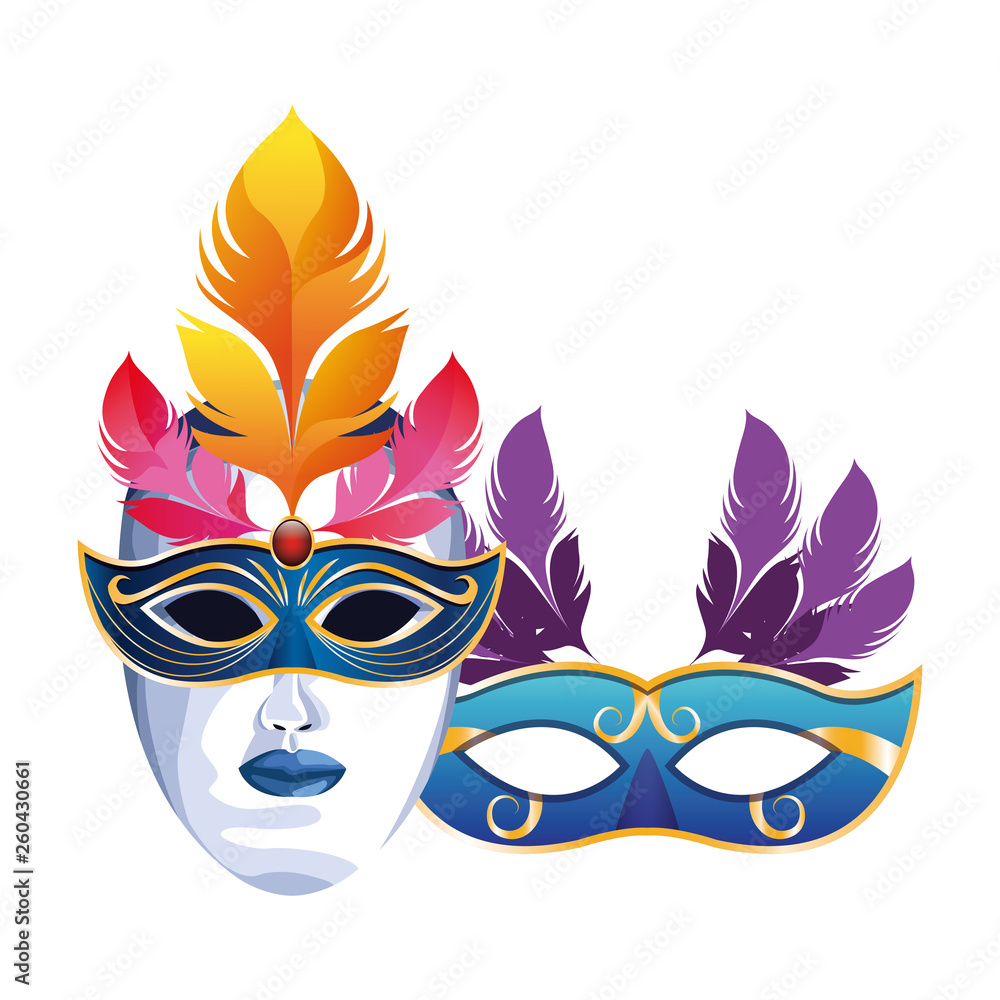 mask with feathers mask with feathers