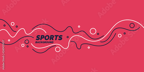 Abstract background with wavy lines. Vivid vector illustration for sports