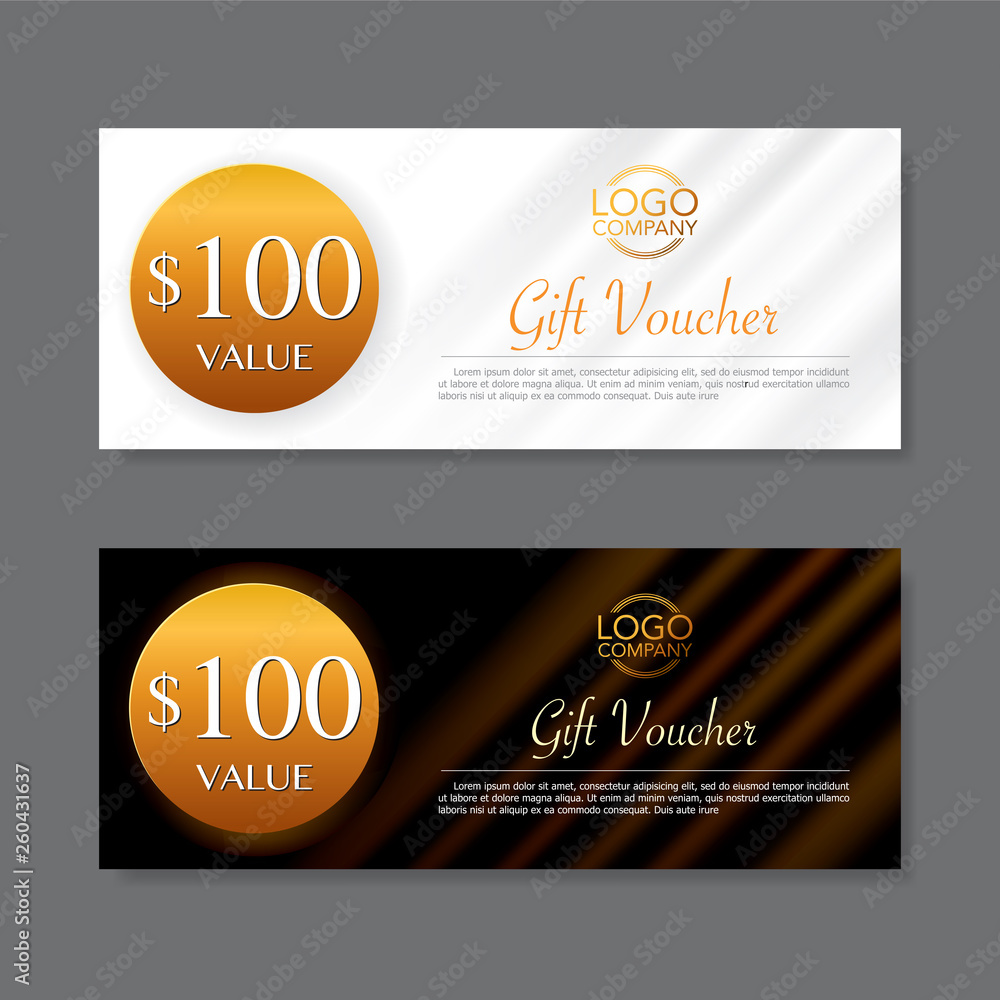 Naklejka premium Gift voucher template, vector