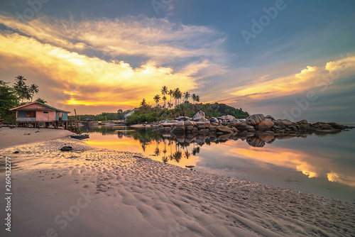 Wonderful sky and beach at Bintan Island Indonesia