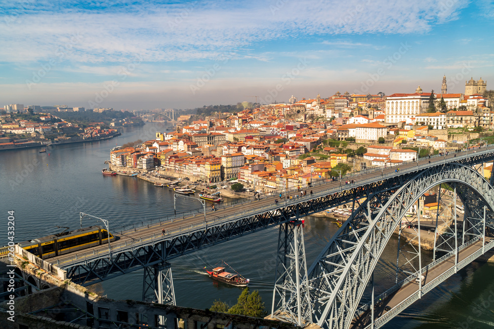 View on Porto with Dom Luis I Bridge