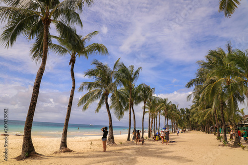 White beach in Boracay Island  Philippines