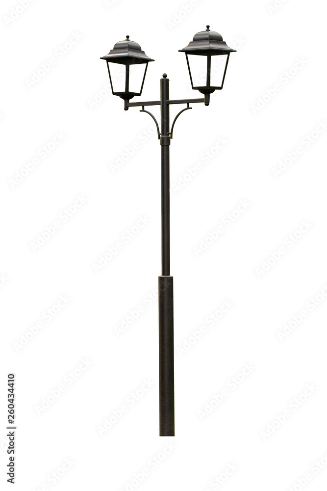 Street lamp post on white background Street lamp post on white background