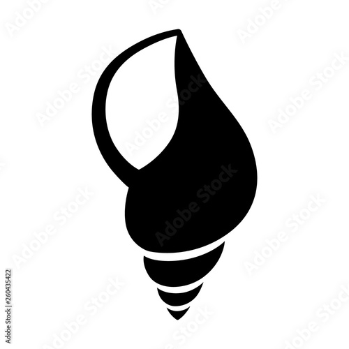 Whelk sea snail seafood flat vector icon for wildlife apps and websites