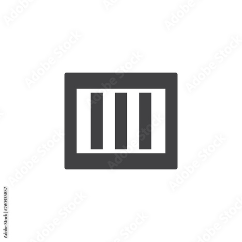 Prison bars vector icon. filled flat sign for mobile concept and web design. Prison window glyph icon. Symbol  logo illustration. Pixel perfect vector graphics