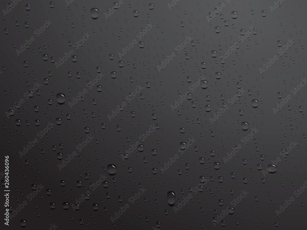 realistic transparent water drops on a black background realistic transparent water drops on a black background