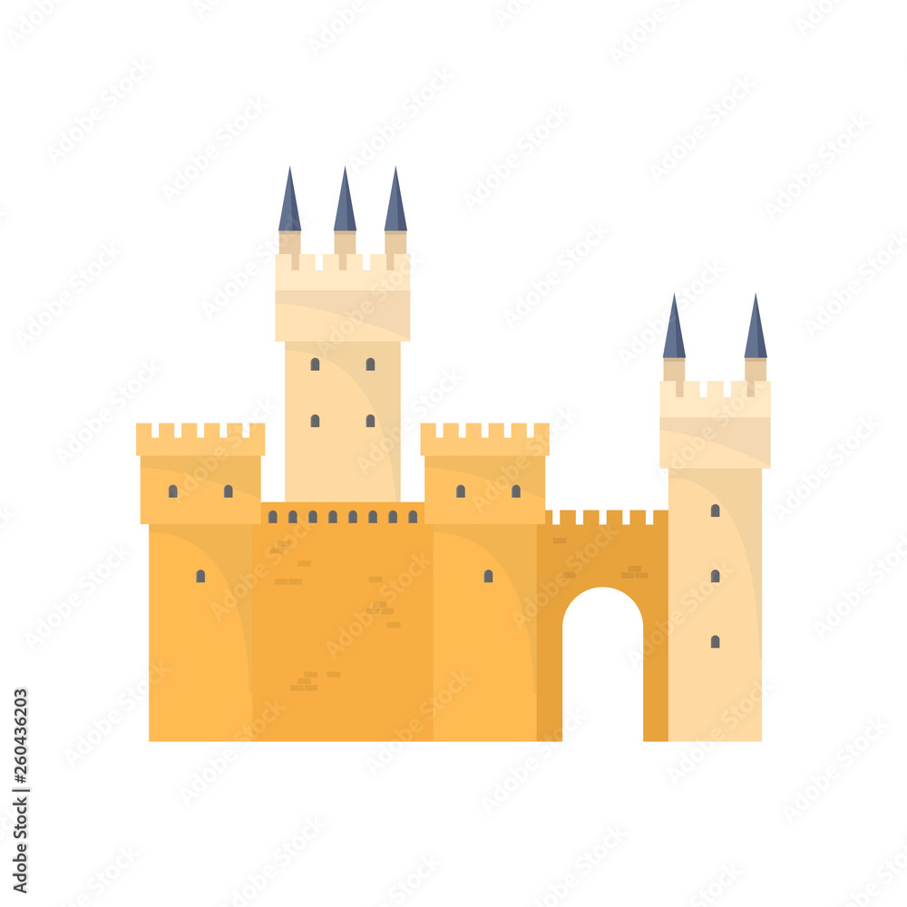 Yellow sunny medieval castle for knight old king Yellow sunny medieval castle for knight old king