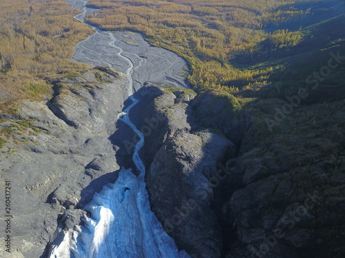 Close up shots of Exit Glacier in Alaska 