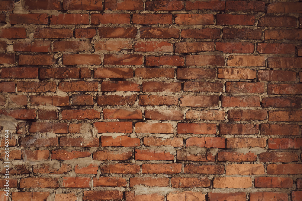 Old red brick wall background texture. Retro pattern with old red brick wall. Grunge background. Space texture. Brown retro rough texture. Urban street texture. Home interior decor. Old red brick wall background texture. Retro pattern with old red brick wall. Grunge background. Space texture. Brown retro rough texture. Urban street texture. Home interior decor.