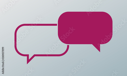 Pinke Sprechblasen Chat Concept